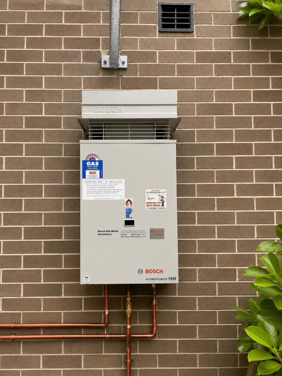Bosch HydroPower gas continuous flow hot water system