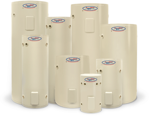 Range of Aquamax electric storage hot water systems