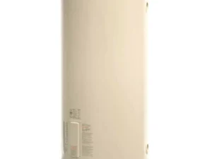 Aquamax 991250 250 L hot water system, beige cylindrical tank with logo.