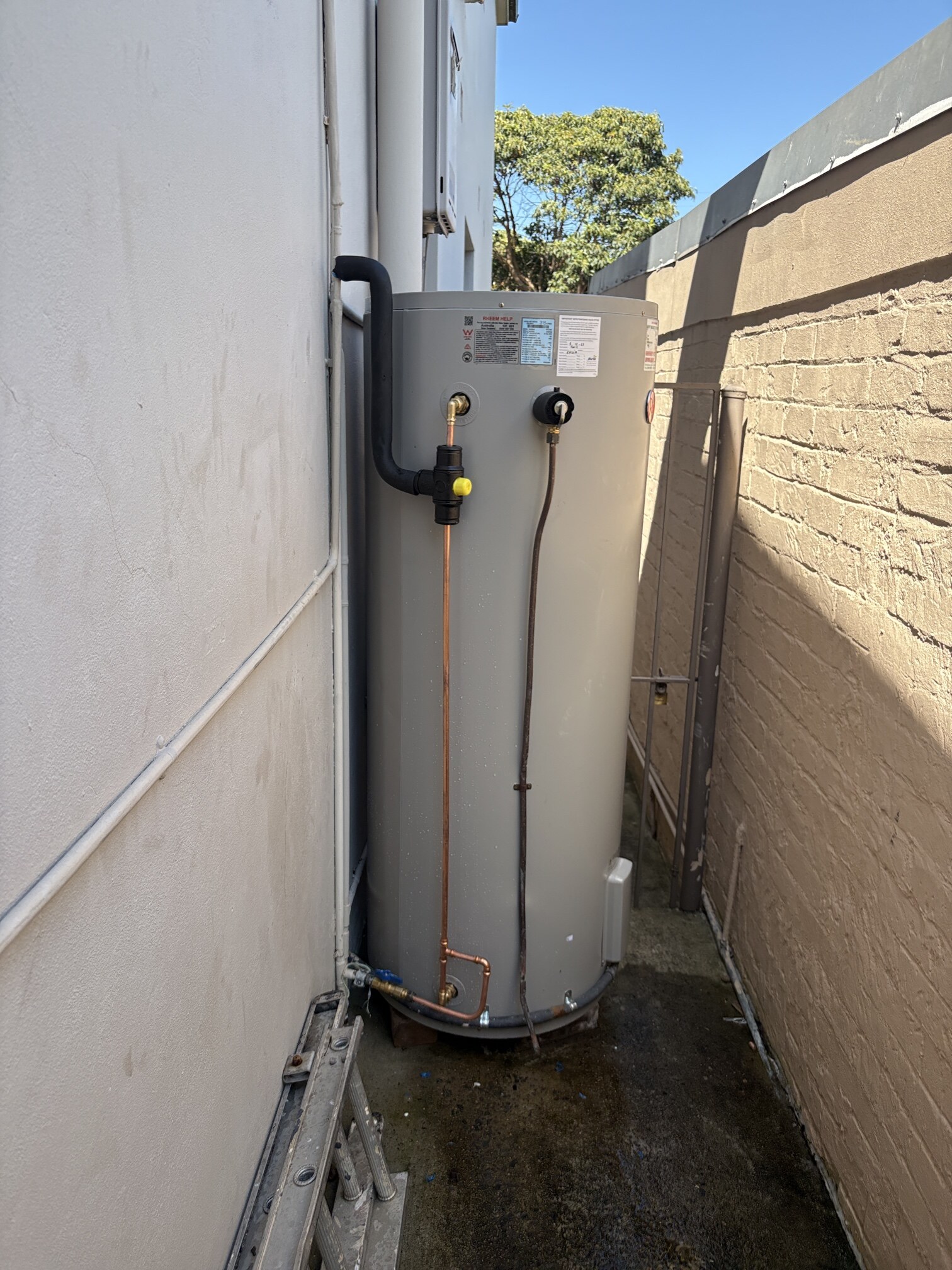Emergency Hot Water Repairs technician with a new hot water system in Chippendale