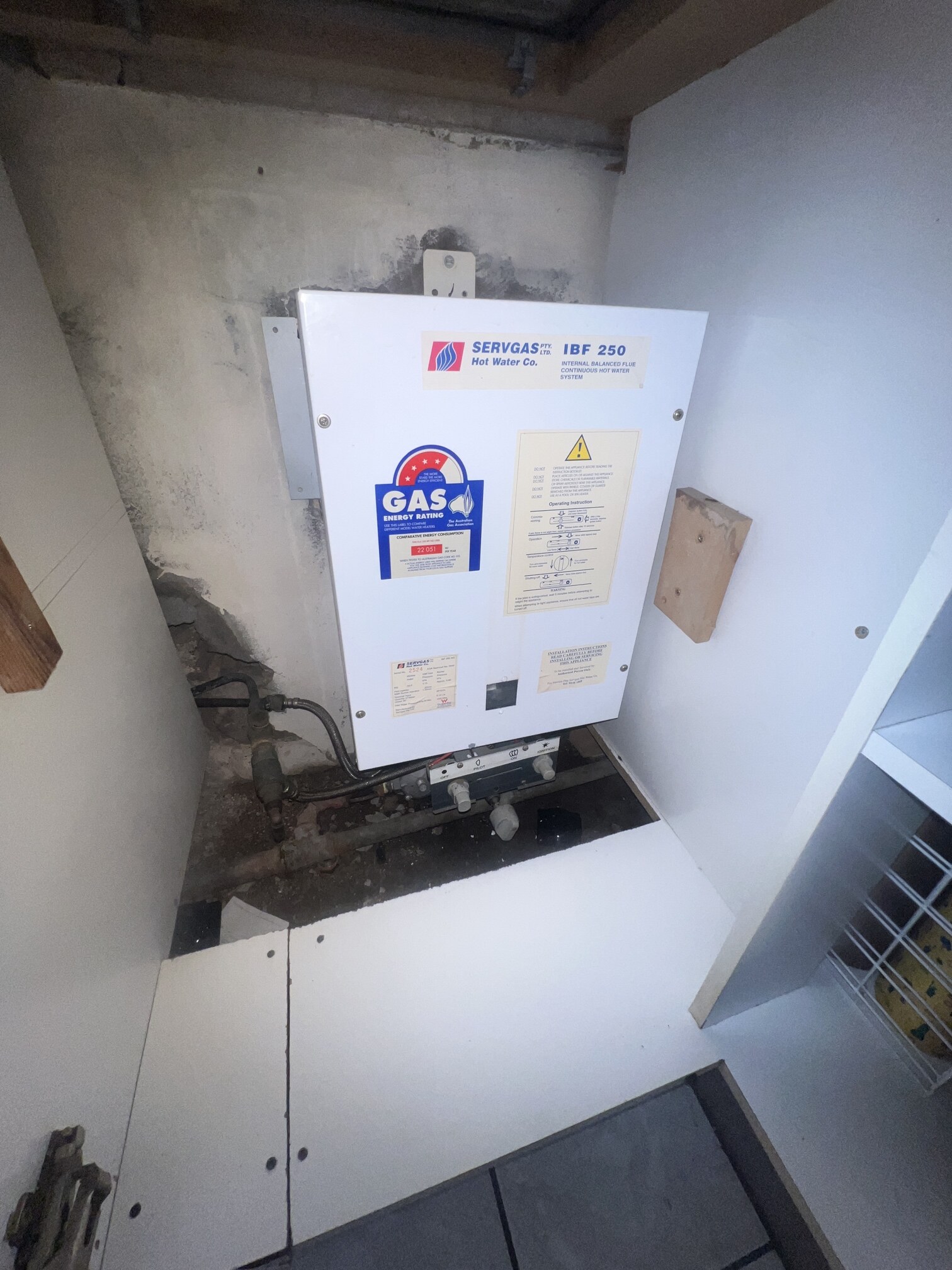 Servgas gas hot water system in Bexley North