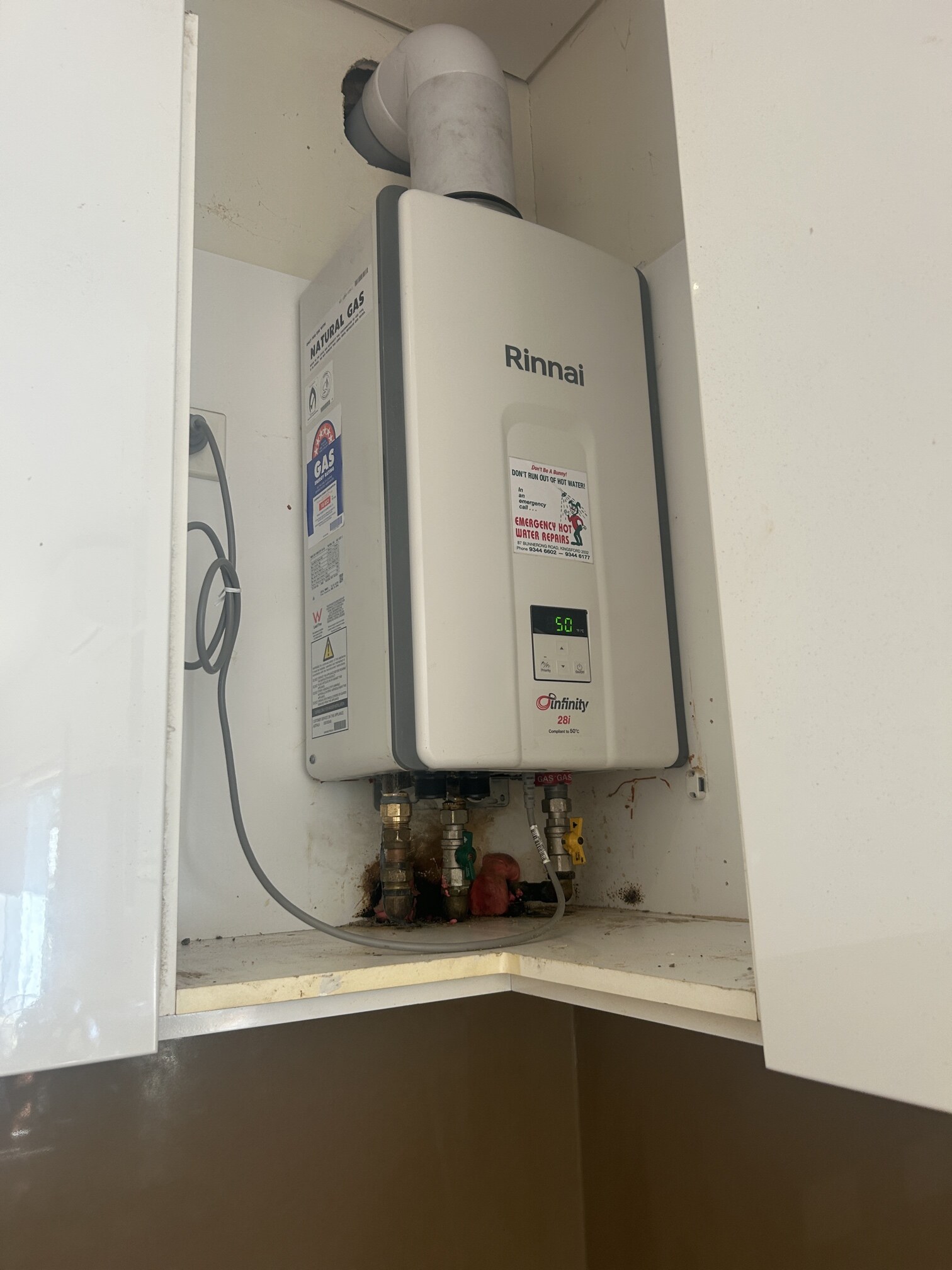 Emergency Hot Water Repairs technician with a new hot water system in Penshurst