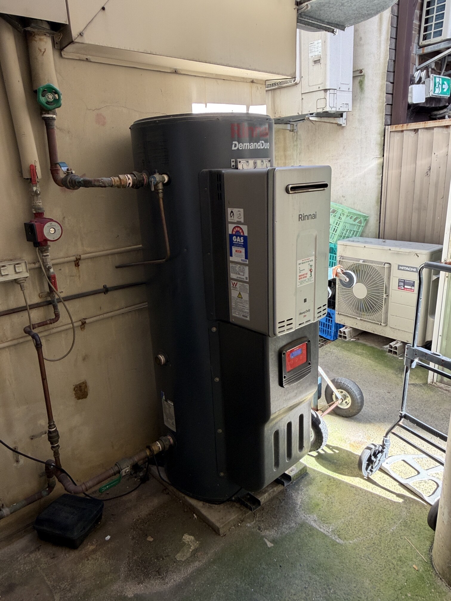 Emergency Hot Water Repairs technician with a new hot water system in Sans Souci