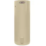 Aquamax 991400G8 400L hot water system, beige cylindrical storage unit.