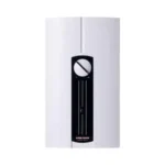 Stiebel Eltron DHF13C continuous flow electric water heater, white with black panel.