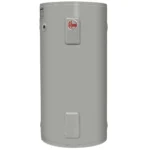 Rheem 492250 250L Twin Element Hot Water System, grey cylindrical tank with logo.