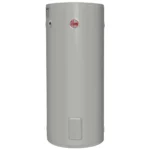 Rheem 491315 315 L Hot Water System, free-standing unit in gray with company logo.