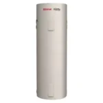 Rinnai EHFAT315T36 315L Twin Element Hot Water System, tall cylindrical white unit.